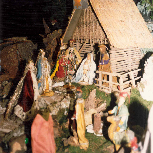 Alte Krippenfiguren der Krippe in Schmerlenbach