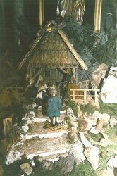 Alte Krippenfiguren der Krippe in Schmerlenbach